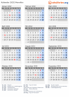 Kalender 2032 mit Ferien und Feiertagen Marokko