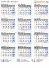 Kalender 2032 mit Ferien und Feiertagen Nicaragua