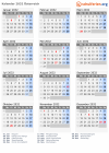Kalender 2032 mit Ferien und Feiertagen Österreich