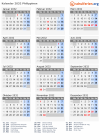 Kalender 2032 mit Ferien und Feiertagen Philippinen