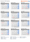 Kalender 2032 mit Ferien und Feiertagen Sambia