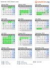 Kalender 2032 mit Ferien und Feiertagen Basel-Land