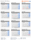 Kalender 2032 mit Ferien und Feiertagen Glarus
