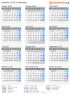 Kalender 2032 mit Ferien und Feiertagen Graubünden