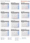 Kalender 2032 mit Ferien und Feiertagen Schweiz