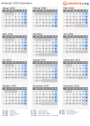 Kalender 2032 mit Ferien und Feiertagen Obwalden
