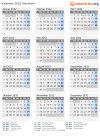 Kalender 2032 mit Ferien und Feiertagen Solothurn