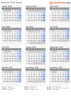 Kalender 2032 mit Ferien und Feiertagen Waadt