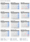 Kalender 2032 mit Ferien und Feiertagen Südafrika