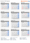 Kalender 2032 mit Ferien und Feiertagen Uganda