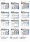 Kalender 2032 mit Ferien und Feiertagen Ukraine