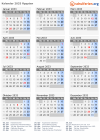Kalender 2033 mit Ferien und Feiertagen Ägypten