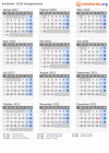Kalender 2033 mit Ferien und Feiertagen Bangladesch