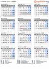 Kalender 2033 mit Ferien und Feiertagen Ecuador