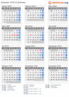 Kalender 2033 mit Ferien und Feiertagen El Salvador