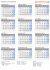 Kalender 2033 mit Ferien und Feiertagen Estland