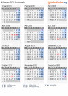 Kalender 2033 mit Ferien und Feiertagen Guatemala