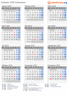 Kalender 2033 mit Ferien und Feiertagen Indonesien