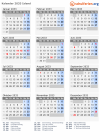 Kalender 2033 mit Ferien und Feiertagen Island