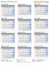 Kalender 2033 mit Ferien und Feiertagen Komoren
