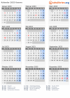 Kalender 2033 mit Ferien und Feiertagen Kosovo