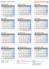 Kalender 2033 mit Ferien und Feiertagen Kuba