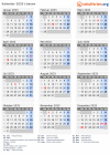 Kalender 2033 mit Ferien und Feiertagen Litauen
