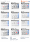 Kalender 2033 mit Ferien und Feiertagen Marokko