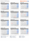 Kalender 2033 mit Ferien und Feiertagen Monaco
