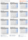 Kalender 2033 mit Ferien und Feiertagen Mosambik