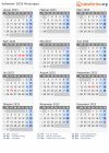 Kalender 2033 mit Ferien und Feiertagen Nicaragua