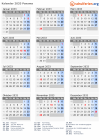 Kalender 2033 mit Ferien und Feiertagen Panama