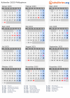 Kalender 2033 mit Ferien und Feiertagen Philippinen