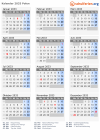 Kalender 2033 mit Ferien und Feiertagen Polen