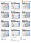 Kalender 2033 mit Ferien und Feiertagen Russland