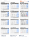 Kalender 2033 mit Ferien und Feiertagen Slowenien