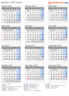 Kalender 2033 mit Ferien und Feiertagen Tschad