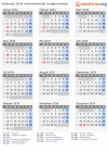 Kalender 2034 mit Ferien und Feiertagen Amerikanische Jungferninseln