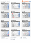 Kalender 2034 mit Ferien und Feiertagen Bahrain