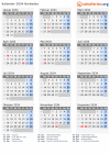 Kalender 2034 mit Ferien und Feiertagen Barbados