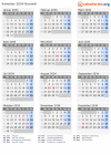 Kalender 2034 mit Ferien und Feiertagen Burundi