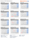 Kalender 2034 mit Ferien und Feiertagen Elfenbeinküste