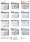 Kalender 2034 mit Ferien und Feiertagen Eritrea