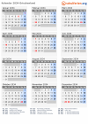 Kalender 2034 mit Ferien und Feiertagen Griechenland