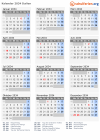 Kalender 2034 mit Ferien und Feiertagen Italien