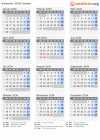 Kalender 2034 mit Ferien und Feiertagen Jemen