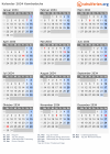 Kalender 2034 mit Ferien und Feiertagen Kambodscha