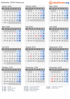 Kalender 2034 mit Ferien und Feiertagen Kamerun