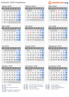Kalender 2034 mit Ferien und Feiertagen Kirgisistan