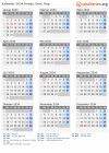 Kalender 2034 mit Ferien und Feiertagen Kongo, Dem. Rep.